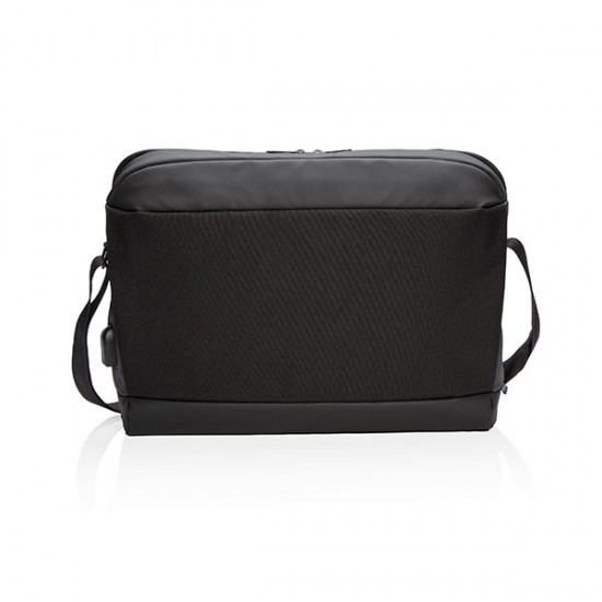Madrid RFID USB 15.6" laptop bag PVC free, black Madrid RFID USB 15.6" laptop bag PVC free, black