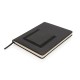 Deluxe A5 Notebook with phone pocket, black
