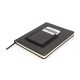 Deluxe A5 Notebook with phone pocket, black