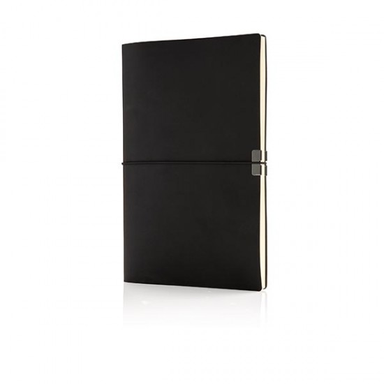 Swiss Peak A5 deluxe flexible softcover notebook, black