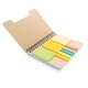 A5 Kraft spiral notebook with sticky notes, brown A5 Kraft spiral notebook with sticky notes, brown