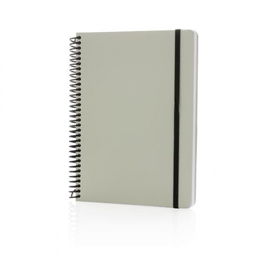 Deluxe A5 notebook with spiral ring, black