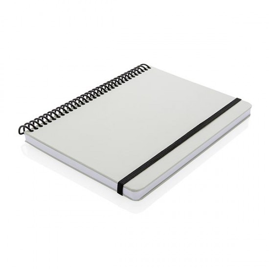 Deluxe A5 notebook with spiral ring, black