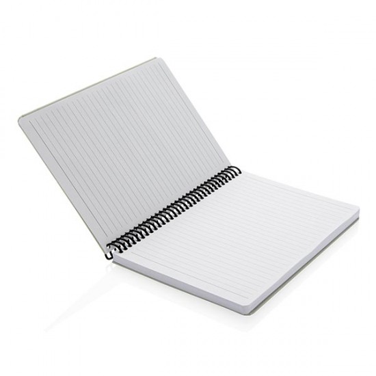 Deluxe A5 notebook with spiral ring, black