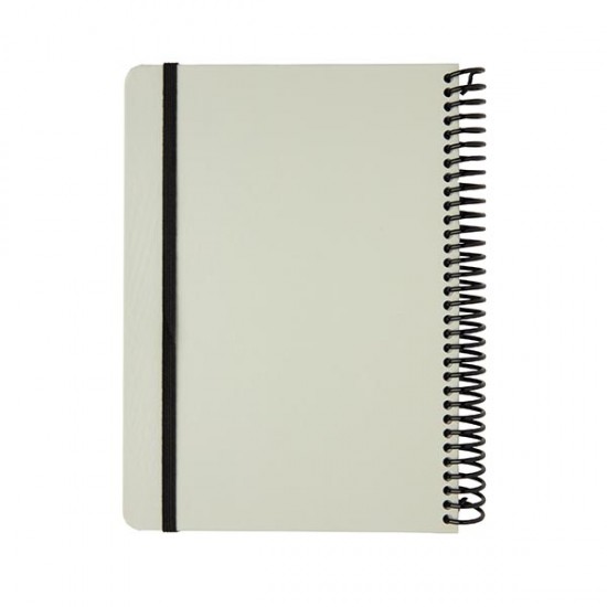 Deluxe A5 notebook with spiral ring, black