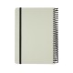 Deluxe A5 notebook with spiral ring, black