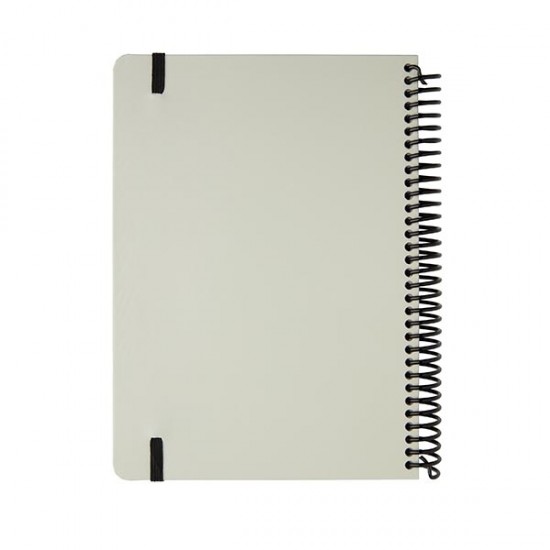 Deluxe A5 notebook with spiral ring, black