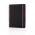 Deluxe A5 notebook with spiral ring, pink