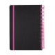 Deluxe A5 notebook with spiral ring, pink