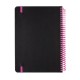 Deluxe A5 notebook with spiral ring, pink