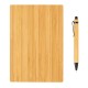 A5 Bamboo notebook & pen set, brown