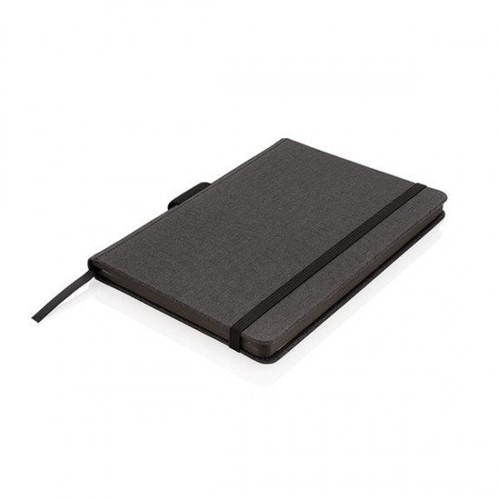 Deluxe A5 notebook with pen holder, black