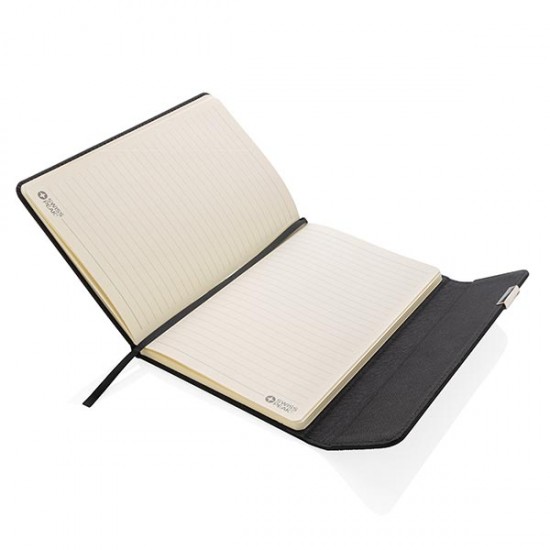 Swiss Peak deluxe A5 notebook and pen set, black Swiss Peak deluxe A5 notebook and pen set, black