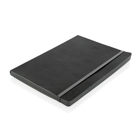 Deluxe A5 flexible softcover notebook coloured edge, grey
