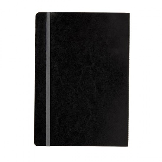 Deluxe A5 flexible softcover notebook coloured edge, grey