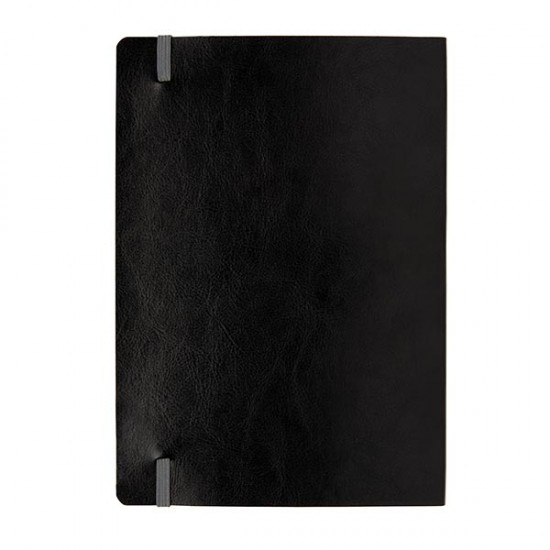 Deluxe A5 flexible softcover notebook coloured edge, grey