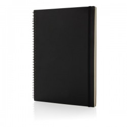 A4 Deluxe spiral ring notebook, black