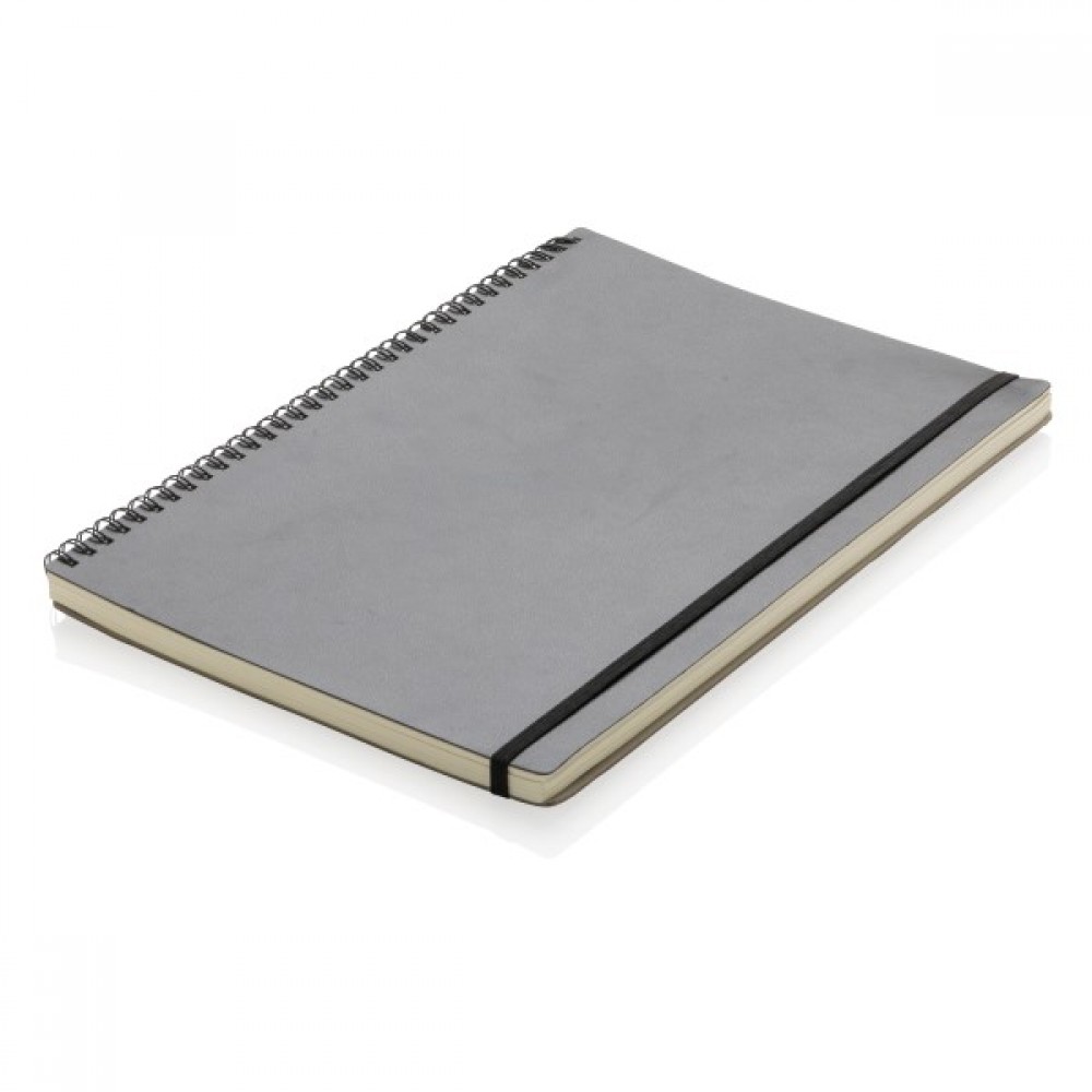 A4 Deluxe spiral ring notebook, black