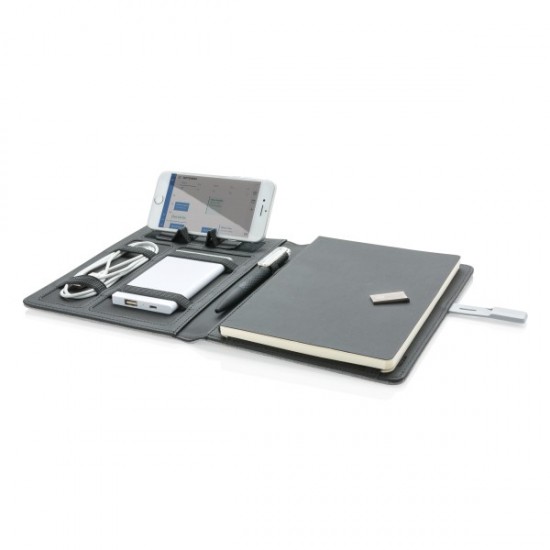 Kyoto A5 notebook with 16GB USB, grey