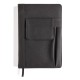 Notebook with phone pocket, black