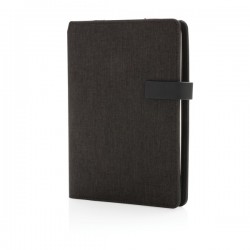 Kyoto A5 notebook cover with organiser, black