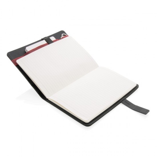 Kyoto A5 notebook cover with organiser, black