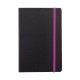Deluxe hardcover A5 notebook with coloured side, purple