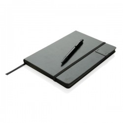 Deluxe 8GB USB notebook with stylus pen, black