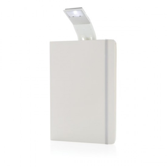 A5 Notebook & LED bookmark, white A5 Notebook & LED bookmark, white