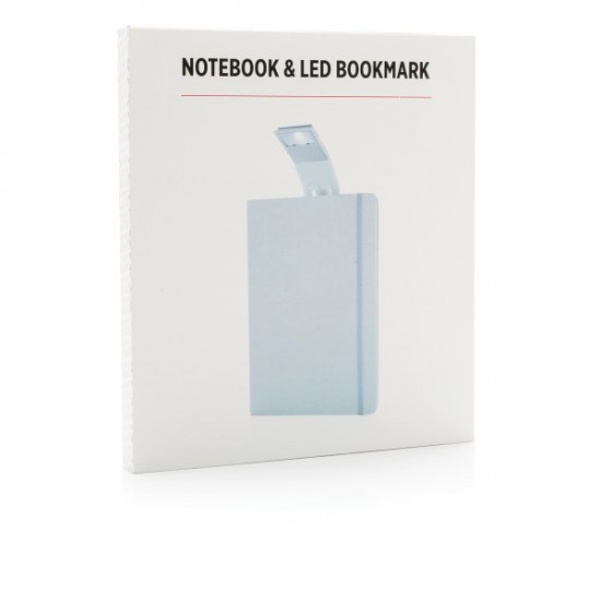 A5 Notebook & LED bookmark, white A5 Notebook & LED bookmark, white