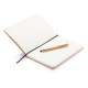 A5 notebook with bamboo pen including stylus, brown