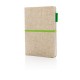 A5 Eco jute cotton notebook, green A5 Eco jute cotton notebook, green