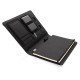 Air 5W RPET wireless charging notebook cover A5, black Air 5W RPET wireless charging notebook cover A5, black