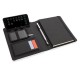 Air 5W RPET wireless charging notebook cover A5, black Air 5W RPET wireless charging notebook cover A5, black