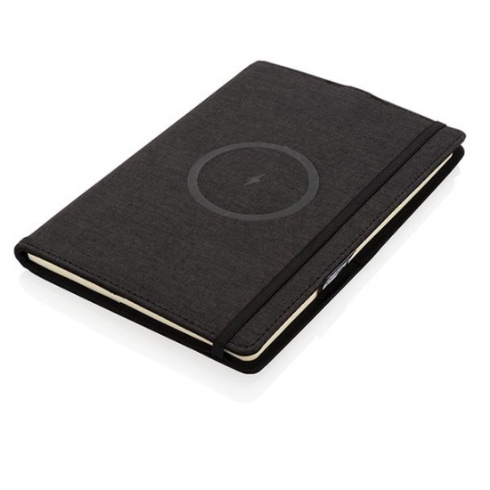 Air 5W RPET wireless charging refillable journal cover A5, b Air 5W RPET wireless charging refillable journal cover A5, b