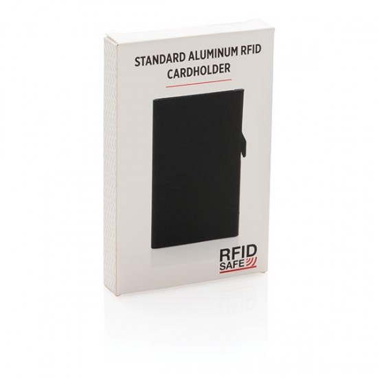 Standard aluminium RFID cardholder, black