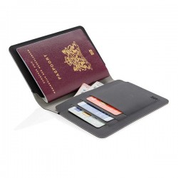 Quebec RFID safe passport holder, black