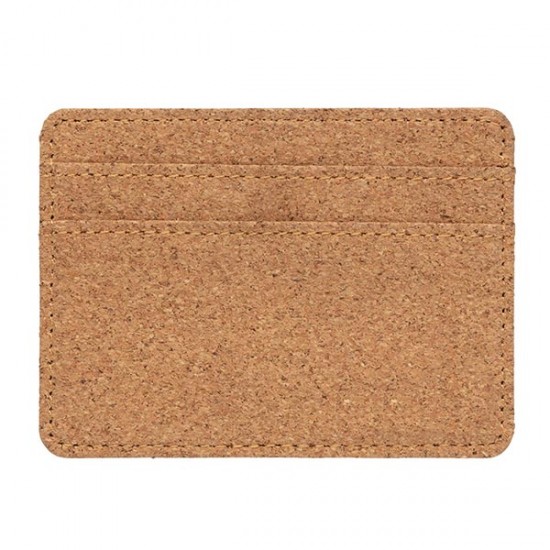 ECO cork secure RFID slim wallet, brown