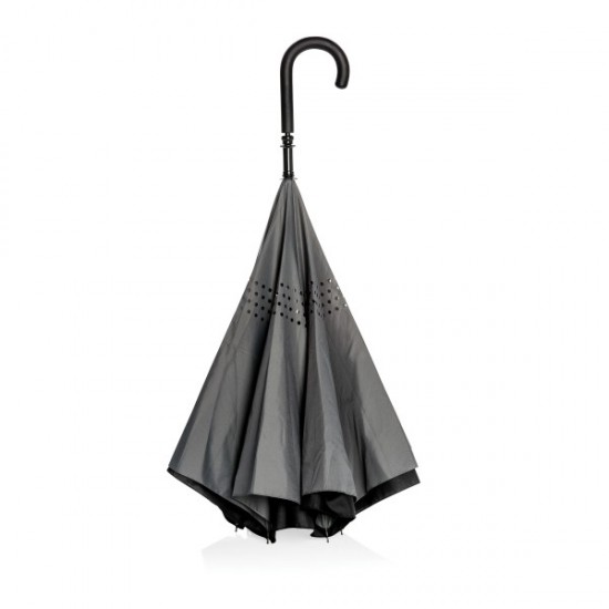 23” manual reversible umbrella, grey