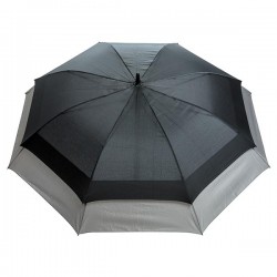 Swiss Peak 23" to 27" expandable umbrella, black