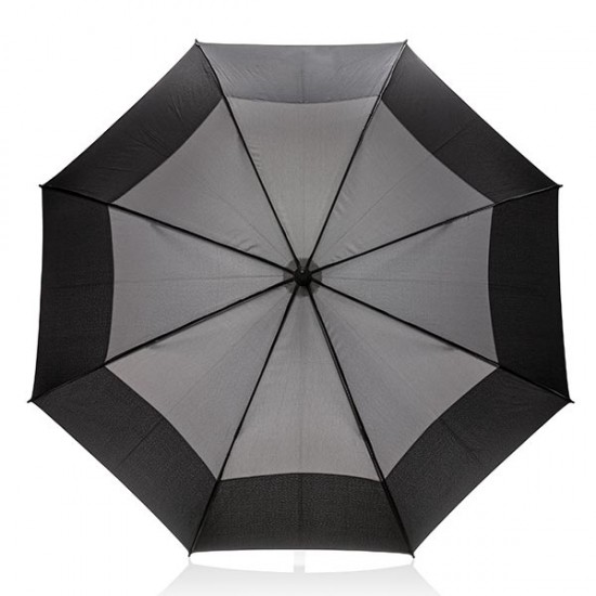 27" auto open duo colour storm proof umbrella, grey