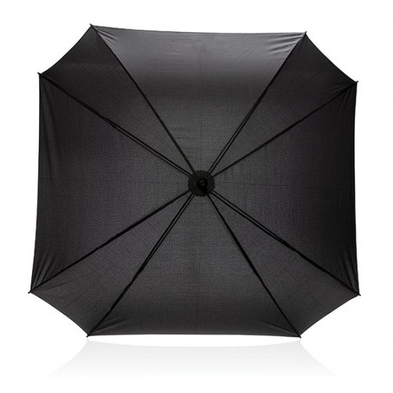 27" manual XL logo space square umbrella, black